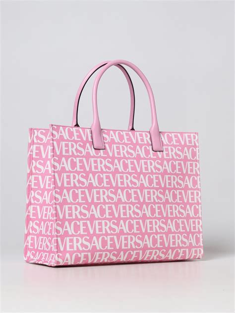 versace hig|Versace pink shopping bag.